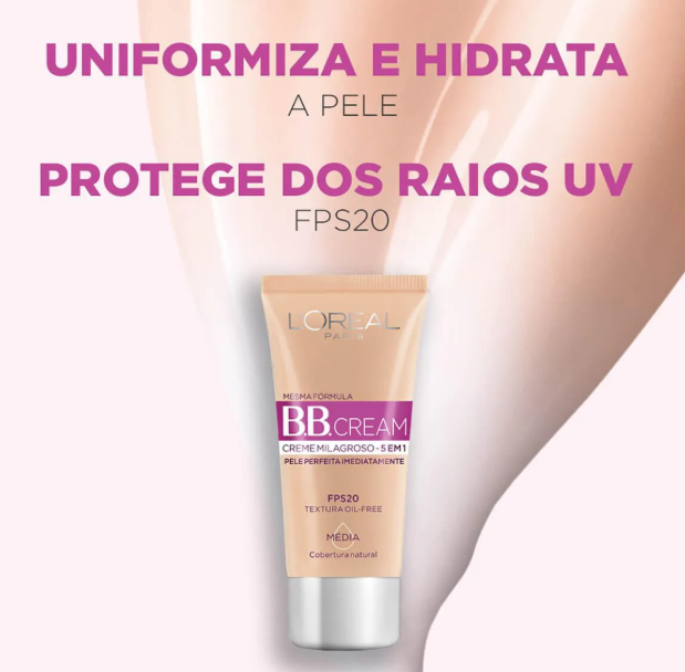 Base BB Cream L'Oréal Paris 5 em 1 Dermo Expertise Cor Clara FPS 20 30ml - Imagem 4
