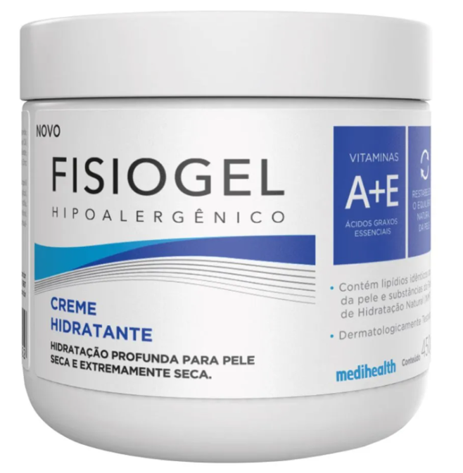 Creme Hidratante Corporal Fisiogel Hipoalergênico 450g