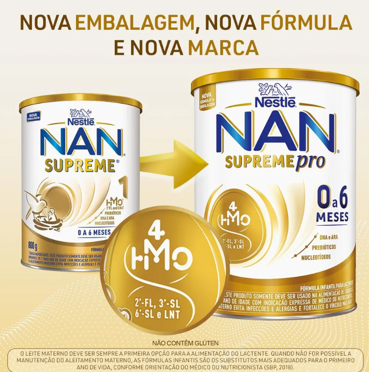 Fórmula Infantil NAN Supreme Pro de 0 a 6 meses 800g - Imagem 3
