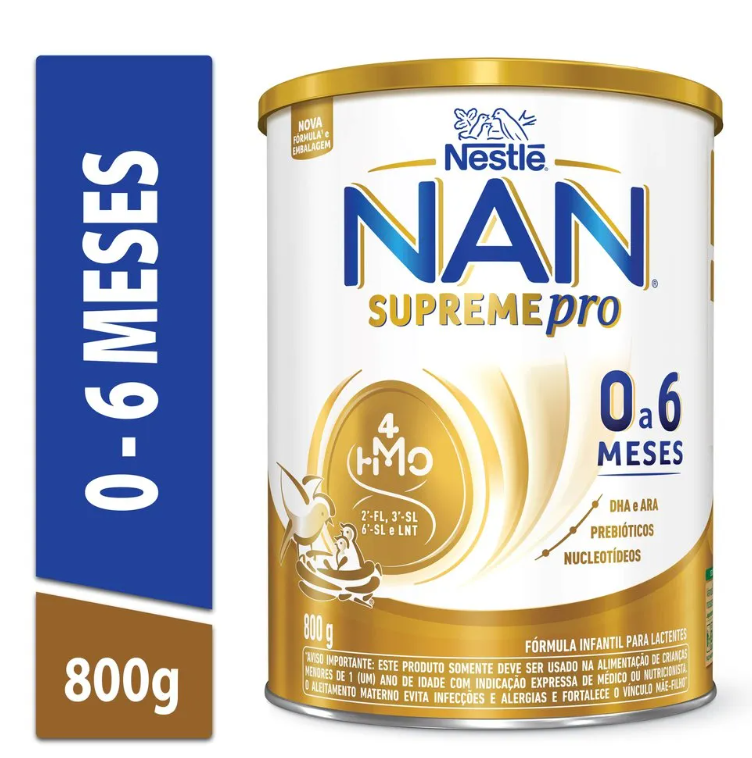 Fórmula Infantil NAN Supreme Pro de 0 a 6 meses 800g - Imagem 4