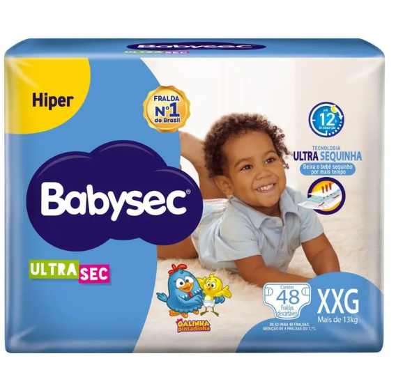 Fralda Descartável Babysec Hiper XXG 48 Unidades