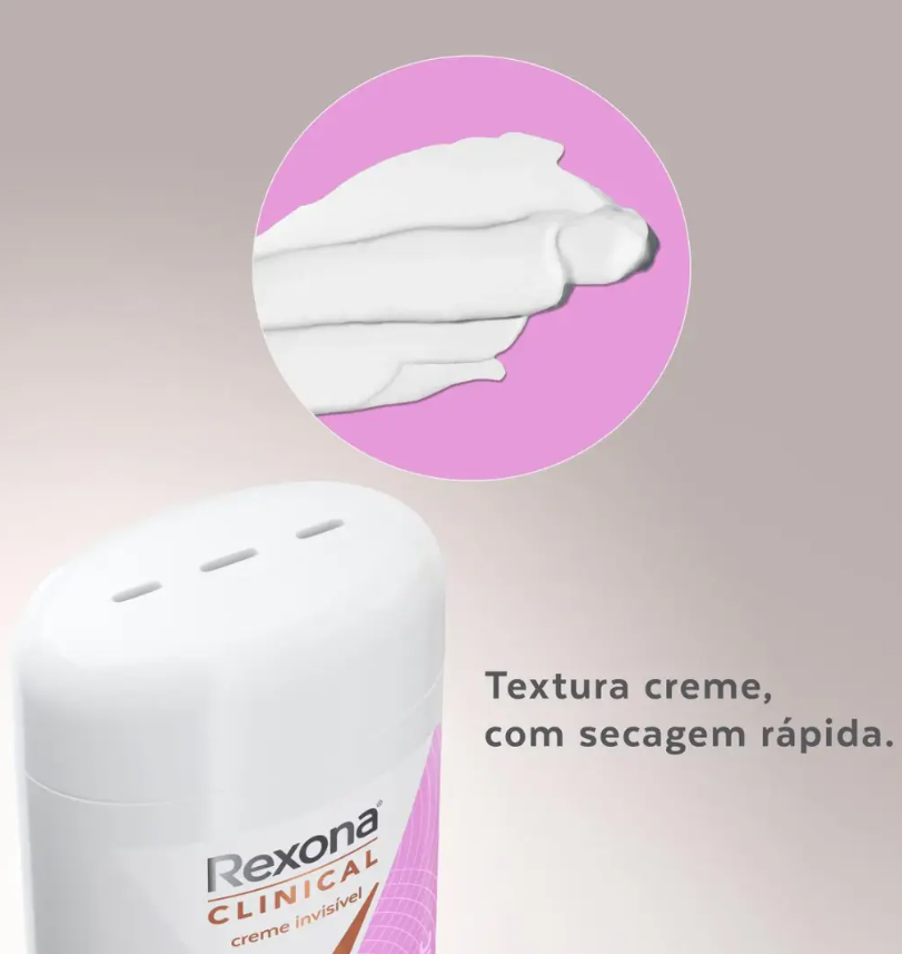 Desodorante Antitranspirante Stick Creme Rexona Clinical Classic Feminino 96h 58g - Imagem 4